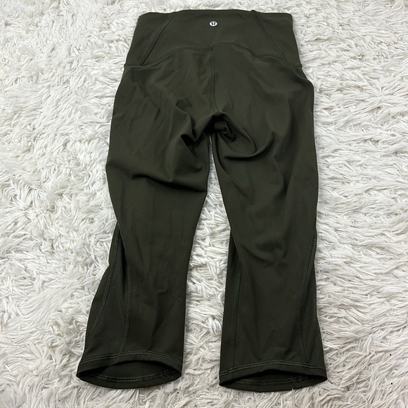 🔥$SALE$🔥 Lululemon Train Times Crop 17" Dark Olive - Picture 5 of 5